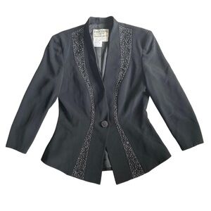 Daymor Couture by C Mercedes Ferreira vintage size 6 beaded blazer jacket
